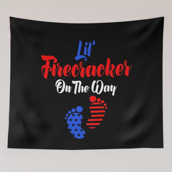 Item preview, Lil Firecracker On The Way July 4th Fireworks Patriotic USA Gift designed and sold by TMelonShop.