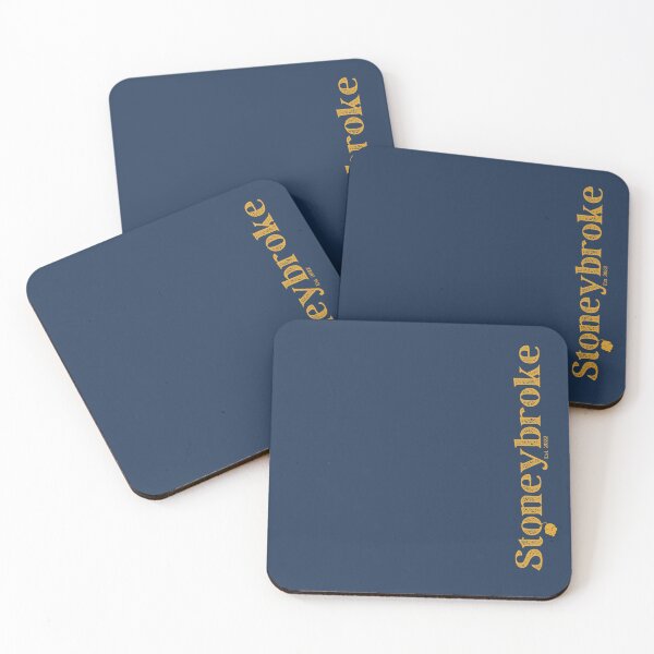 Item preview, Stoneybroke logo, mustard coloured writing on blue background designed and sold by StoneybrokeM.