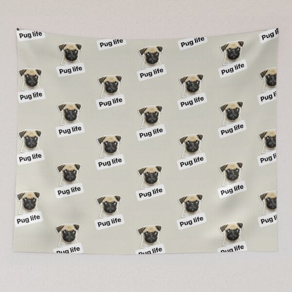 Item preview, Pug life funny text / pug /dog / puppy designed and sold by BiancaNeaguArt.