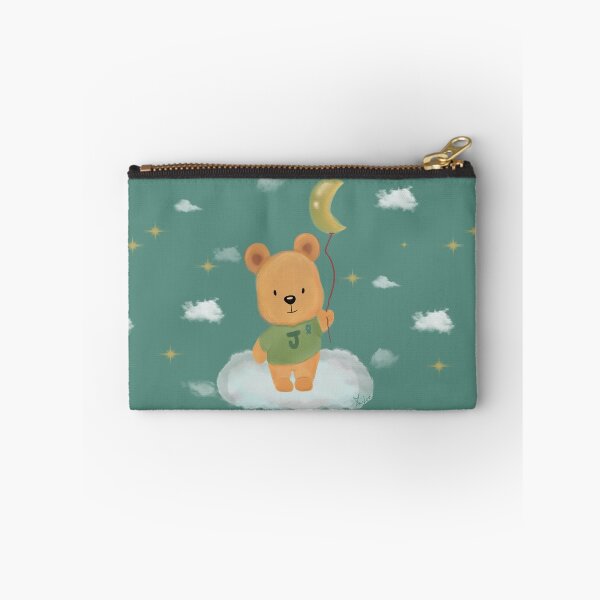 Item preview, Cute little bear with a moon balloon Custom Letter J designed and sold by byMariZen.