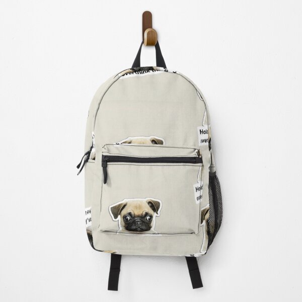 Item preview, Hold on let me overthink this funny text / pug /dog / puppy designed and sold by BiancaNeaguArt.