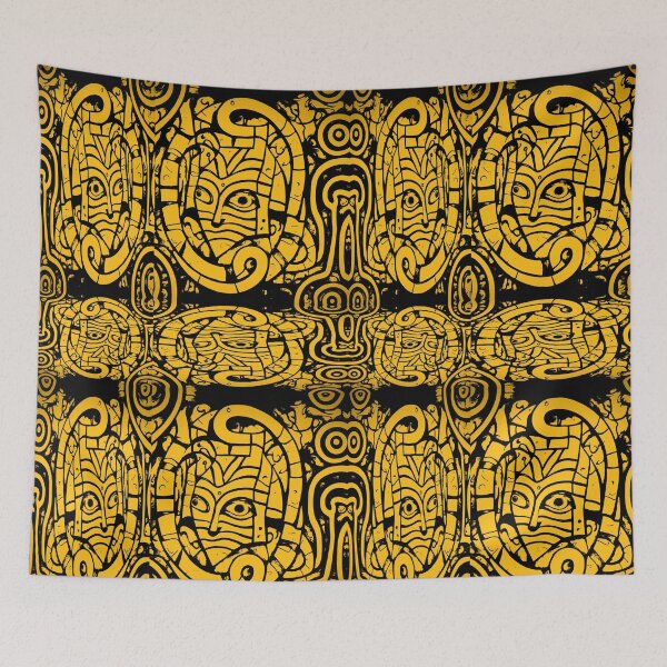 Item preview, primitive pattern of alien cave art designed and sold by weirdove.