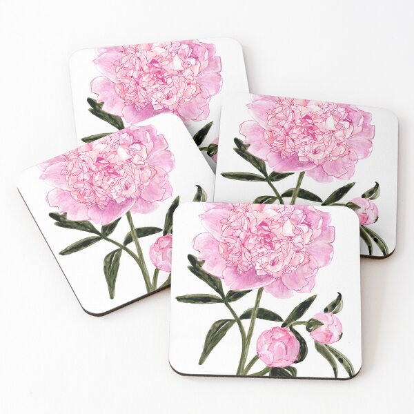Item preview, Pink watercolor peony designed and sold by blursbyai.