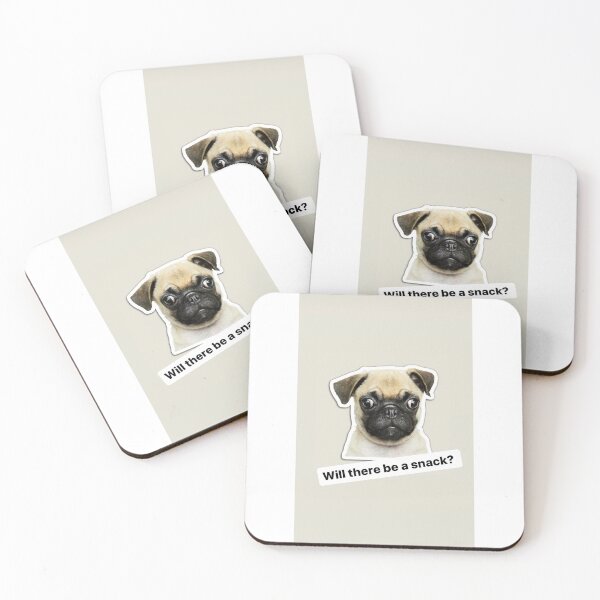 Item preview, Will there be a snack funny text / pug /dog / puppy designed and sold by BiancaNeaguArt.