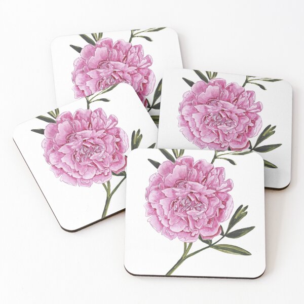 Item preview, Muted dark pink watercolor peony designed and sold by blursbyai.