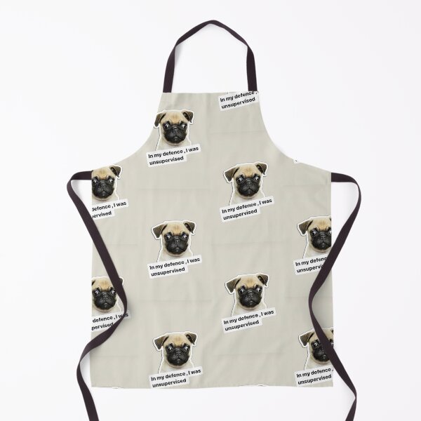 Item preview, In my defence I was unsupervised funny text / pug /dog / puppy designed and sold by BiancaNeaguArt.