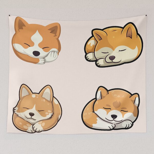 Item preview, Sleepy Shiba Inu Pack designed and sold by StickerWorlds.