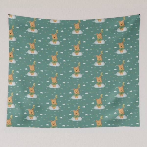 Item preview, Cute little bear with a moon balloon Custom Letter O designed and sold by byMariZen.