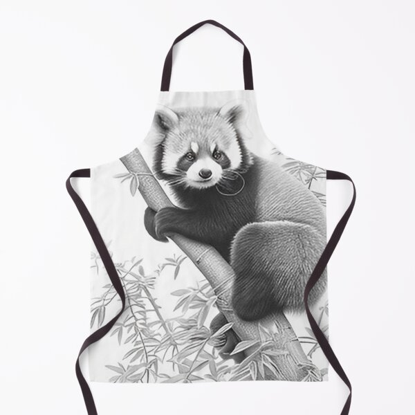 Item preview, Black and white Red Panda pencil drawing designed and sold by Pencil-Art.