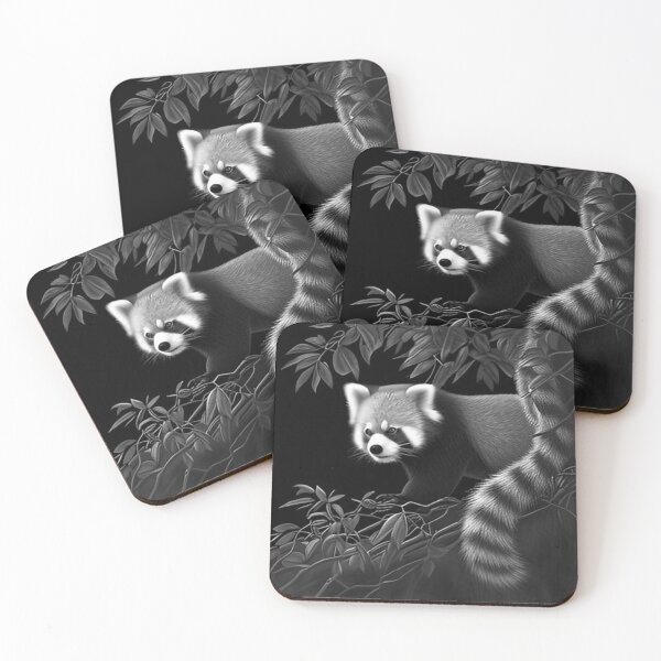 Item preview, Black and white Red Panda pencil drawing designed and sold by Pencil-Art.