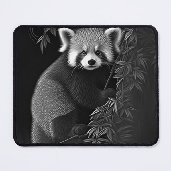 Item preview, Black and white Red Panda pencil drawing designed and sold by Pencil-Art.