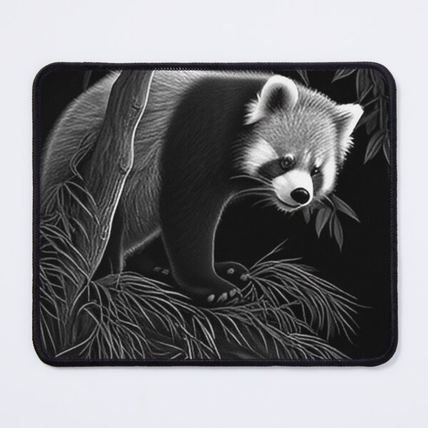 Item preview, Black and white Red Panda pencil drawing designed and sold by Pencil-Art.
