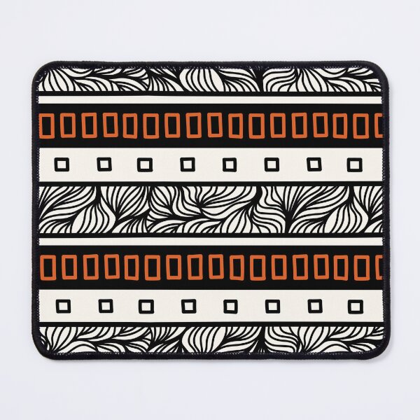 Item preview, Wax-style graphic pattern - 04 - White, Black & Orange designed and sold by Jill-fa.