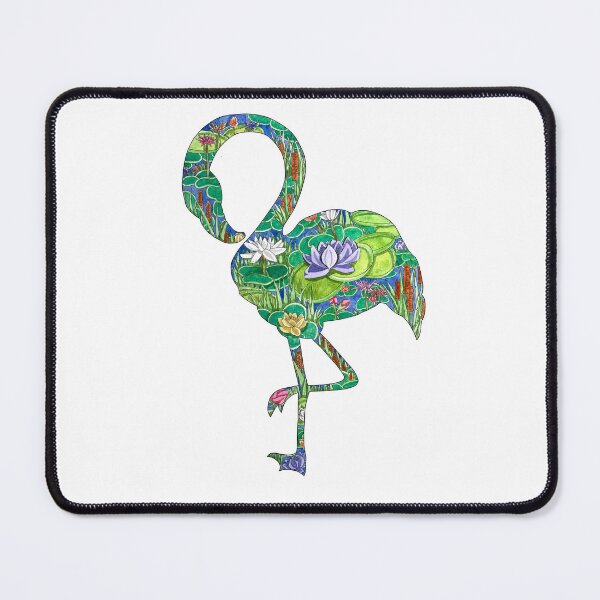 Item preview, Watercolor Flamingo Floral Silhouette designed and sold by Sproutopia-Art.