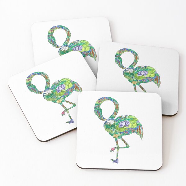 Item preview, Watercolor Flamingo Floral Silhouette designed and sold by Sproutopia-Art.