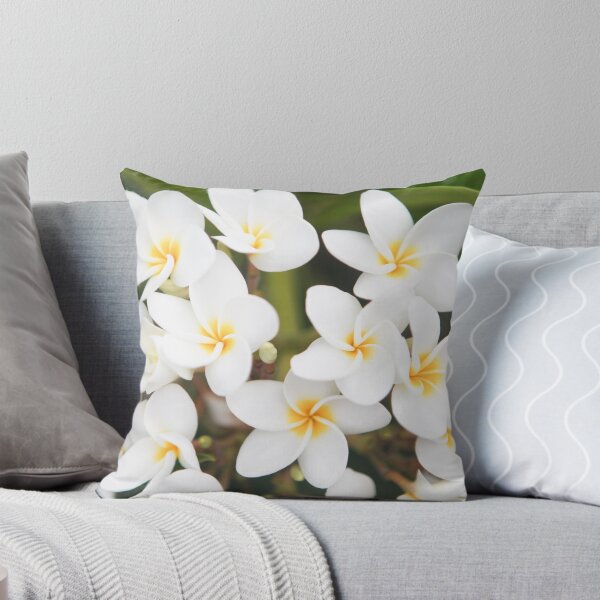 Item preview, White and Yellow Plumeria Tree designed and sold by Angelina Hills.