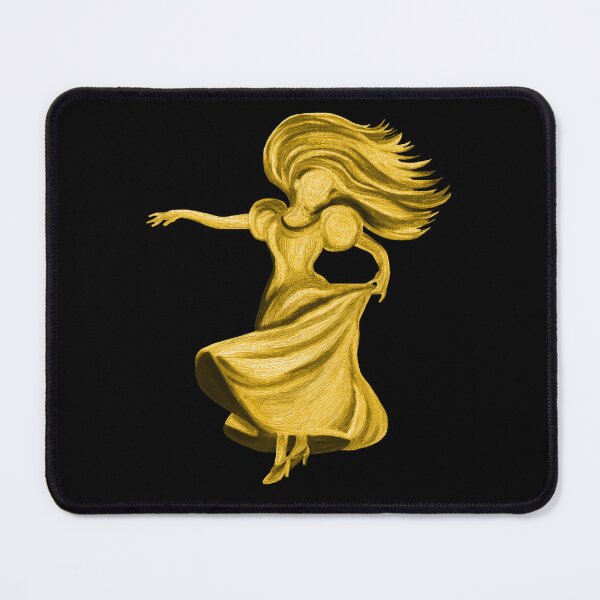 Item preview, Gold Flamenco Dress Twirling Lady designed and sold by Deborah Camp.