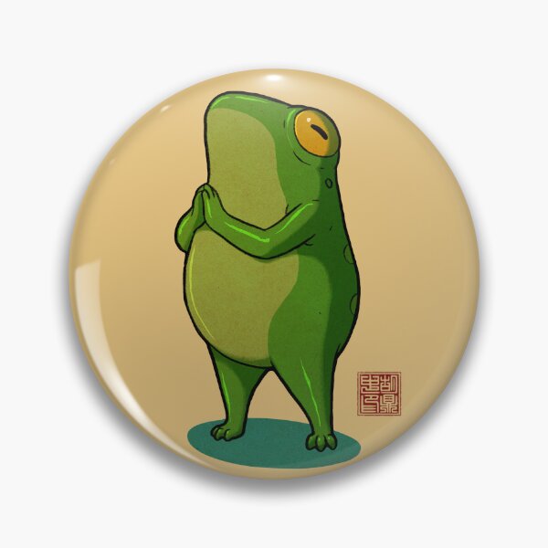Item preview, Yoga Frog Prayer Pose Sun Salutation designed and sold by DingHuArt.