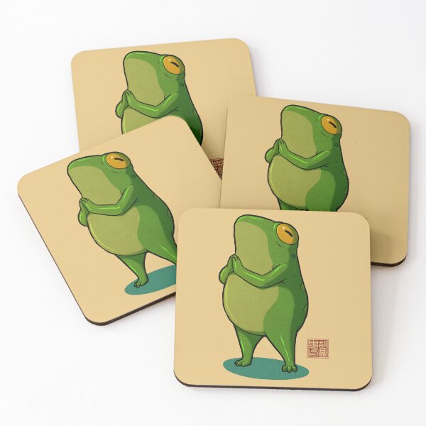 Item preview, Yoga Frog Prayer Pose Sun Salutation designed and sold by DingHuArt.