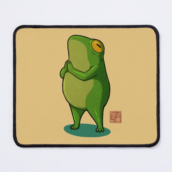 Item preview, Yoga Frog Prayer Pose Sun Salutation designed and sold by DingHuArt.