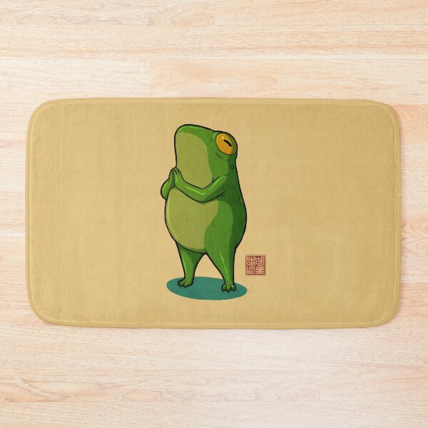 Item preview, Yoga Frog Prayer Pose Sun Salutation designed and sold by DingHuArt.
