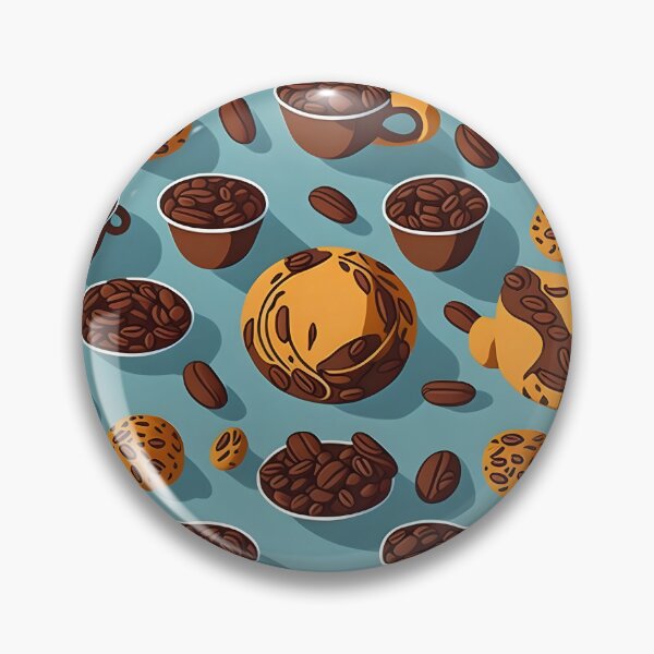 Item preview, Coffee and sweets pattern, beans, travel mug, morning coffee designed and sold by Skyluxdesign.