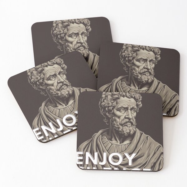 Item preview, Stoics Illustration Marcus Aurelius Enjoy Silence designed and sold by CremisArt.