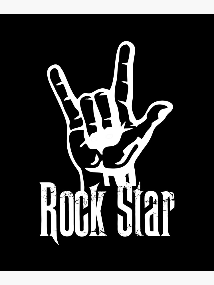 Rock Star Rock N Roll Metall Handzeichen Grusskarte Von Printedkicks Redbubble