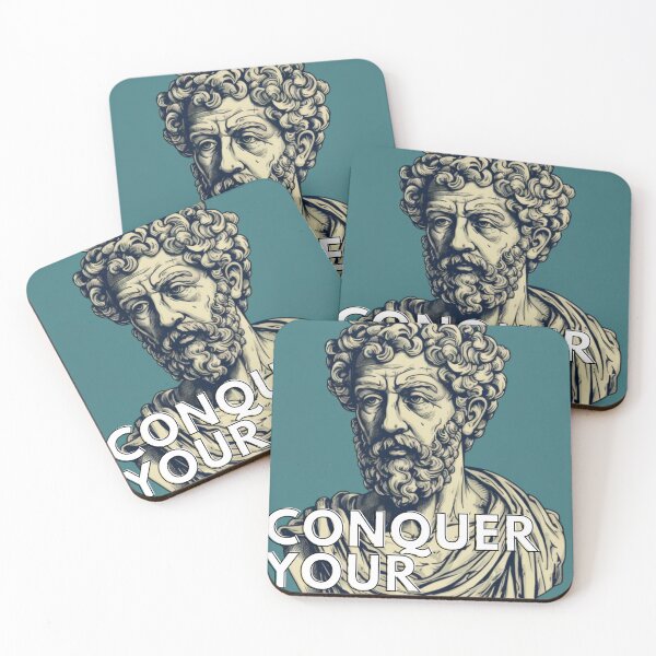 Item preview, Stoics Illustration Marcus Aurelius Conquer your mind designed and sold by CremisArt.