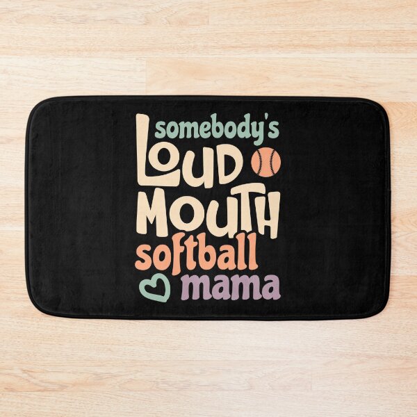Item preview, Somebody's Loud Mouth Softball Mama Softball Mom Mothers Day Groovy Retro designed and sold by Designer-Girl.