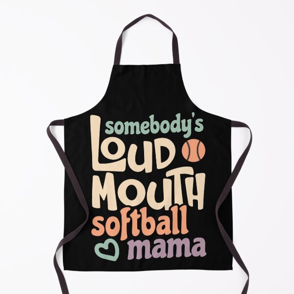Artikelvorschau, Jemandes lauter Mund Softball Mama Softball Mama Muttertag Groovy Retro entworfen und verkauft von Designer-Girl.