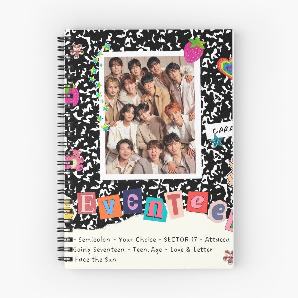 Item preview, Kpop Seventeen Album Sticker Notebook  designed and sold by wonnie.