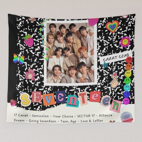 Item preview, Kpop Seventeen Album Sticker Notebook  designed and sold by wonnie.