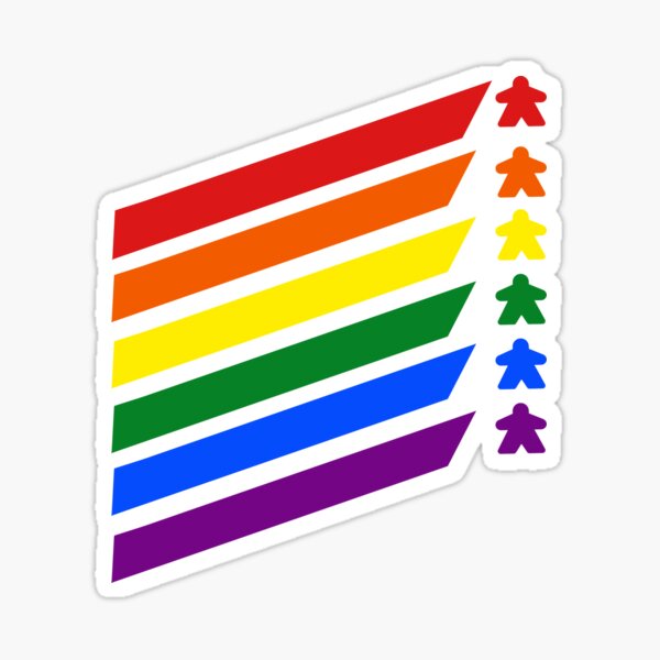 Item preview, Meeple Pride - Rainbow designed and sold by InkStars.