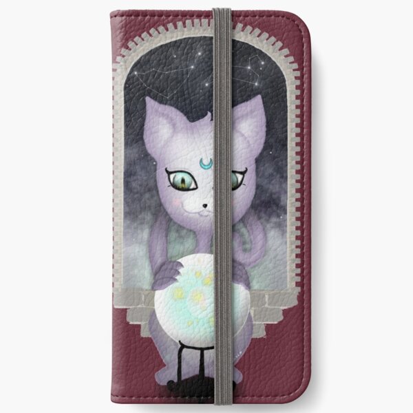 Mystic Miku | Crystal Ball & Zodiac | Wine Red iPhone Wallet