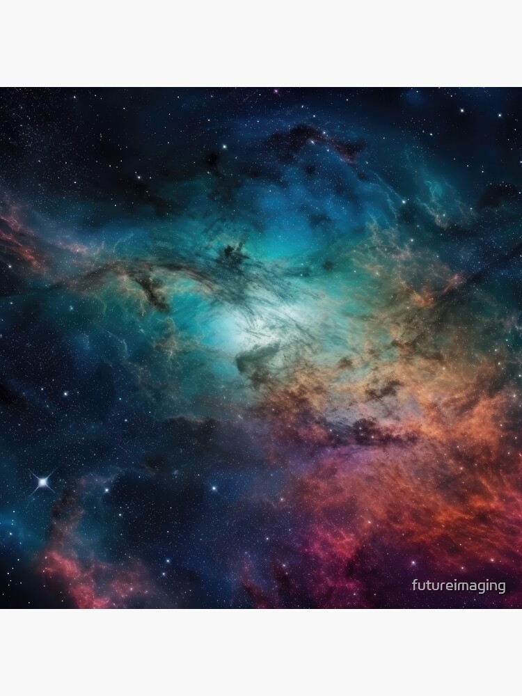 Thumbnail 3 of 3, Sticker, Celestial Heavens - Galaxy of Colors designed and sold by futureimaging.