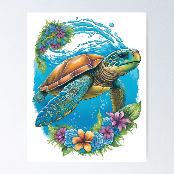 Hawaiian Childrens Canvas & Paint Set Honu Turtle