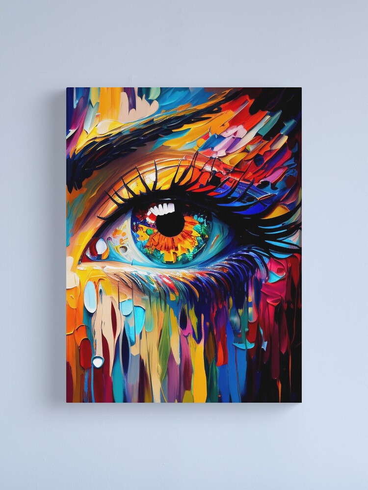 Canvas Wall Art – Vibrant Acrylic Eye Abstract Painting – B1272 - Fancy  Artwork