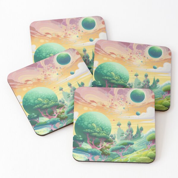 Item preview, Verdant Haven: Vibrant Fantastical Landscape Playful Whimsical Cheerful Optimistic  designed and sold by DigiNook.