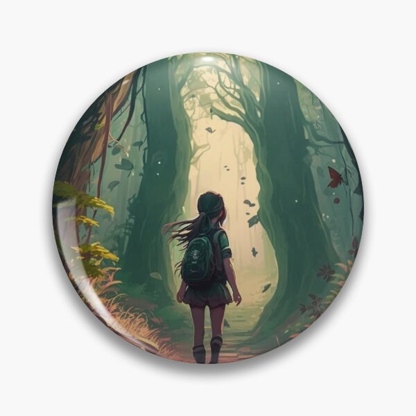 Item preview, niña, ambulante, en, el, bosque, ilustración designed and sold by CrazyAnimation.