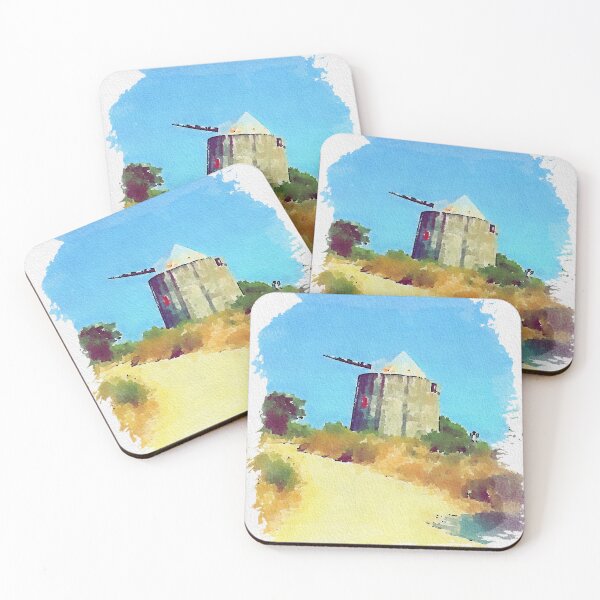 Item preview, Beautiful nature and mill art print  designed and sold by MARYA.ART.