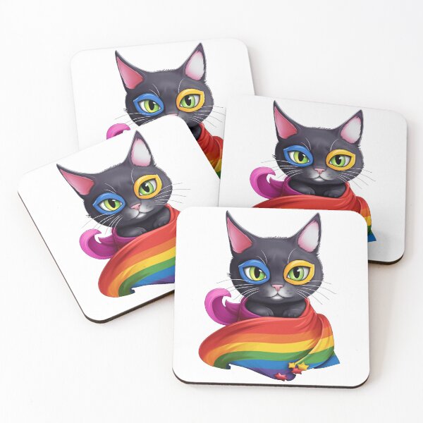 Item preview, Rainbow cat - LGBTQ+ designed and sold by PenguiQueer.