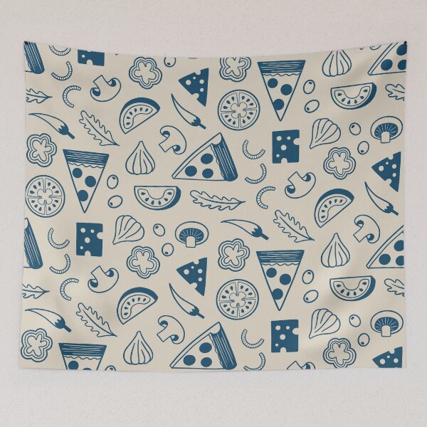 Item preview, Pizza Pattern - Navy designed and sold by joizart.