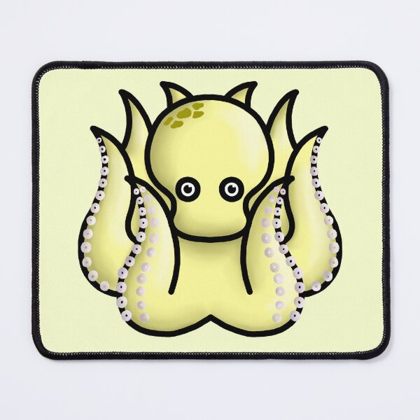 Item preview, small cute pastel yellow octopus designed and sold by octo-PS.