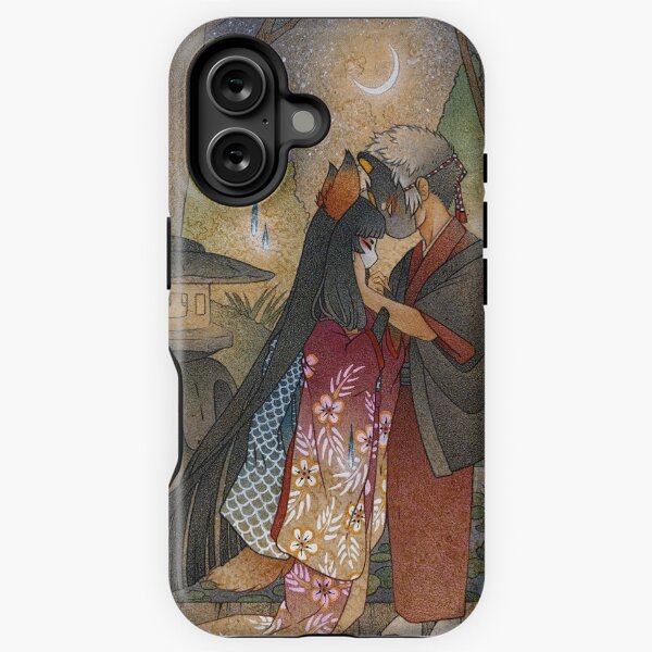 Item preview, Two Foxes Meeting in the Japanese Garden designed and sold by TeaKitsune.