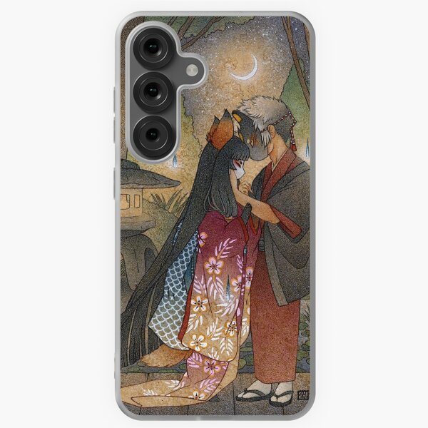 Item preview, Two Foxes Meeting in the Japanese Garden designed and sold by TeaKitsune.