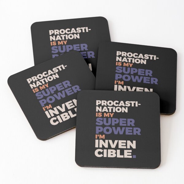 Item preview, Procrastination is my super power, I'm invencible. designed and sold by keilamariadesig.