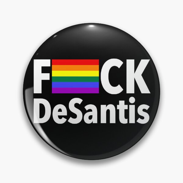 Item preview, FCK DeSantis - Censored with a Gay Pride Flag (white) designed and sold by Thelittlelord.