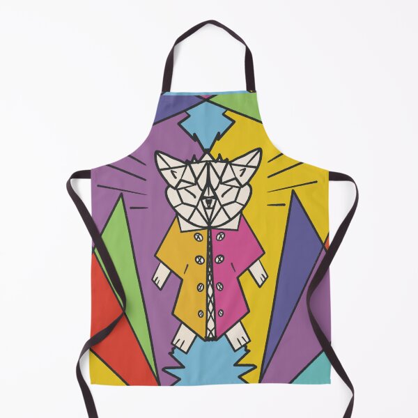 Item preview, Geometric shape crazy mad cat designed and sold by Xatutik.art.