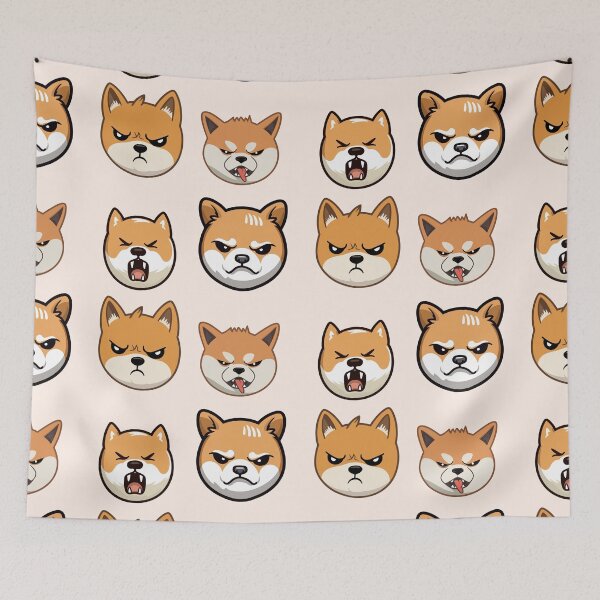 Item preview, Angry Shiba Inu Pack designed and sold by StickerWorlds.